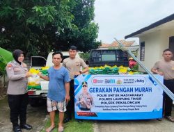 Polsek Pekalongan Gelar Gerakan Pangan Murah, Distribusikan Dua Ton Beras