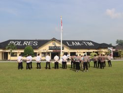 Berantas Narkotika, Polres Lampung Timur Gelar Apel Pagi dan Siap Bertindak