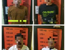 Pesta Sabu, 4 Orang Diamankan Tekab 308 Presisi Polsek Pasir Sakti