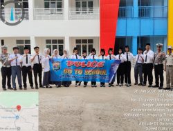 Tanamkan Kesadaran Tertib Berlalu Lintas, Personel Sat Lantas Polres Lampung Timur Jadi Pembina Upacara di SMK Muhammadiyah Marga Tiga*