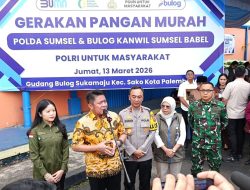 Kapolda Sumsel Pimpin Gerakan Pangan Murah, 135 Ton Beras Disalurkan Jelang Lebaran