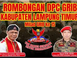 Lampung Timur Berangkatkan 50 Anggota Demi Ikut Sukseskan Harlah GRIB Jaya ke 15 di Istora Senayan Jakarta 