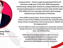 HUT KE-28 KWRI  PERKUAT PERAN PERS SEBAGAI PILAR DEMOKRASI DAN PENJAGA KEBENARAN