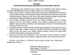 Dinas Pendidikan Lampung Terbitkan Edaran: Sekolah Tidak Boleh Wajibkan Pembelian Seragam