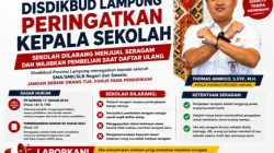 Disdikbud Lampung Peringatkan Sekolah, Dilarang Jual Seragam dan Wajibkan Saat Daftar Ulang.