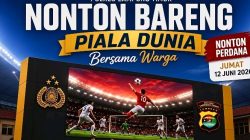 Polsek Way Jepara Gelar Nobar Piala Dunia, Pererat Silaturahmi dengan Masyarakat
